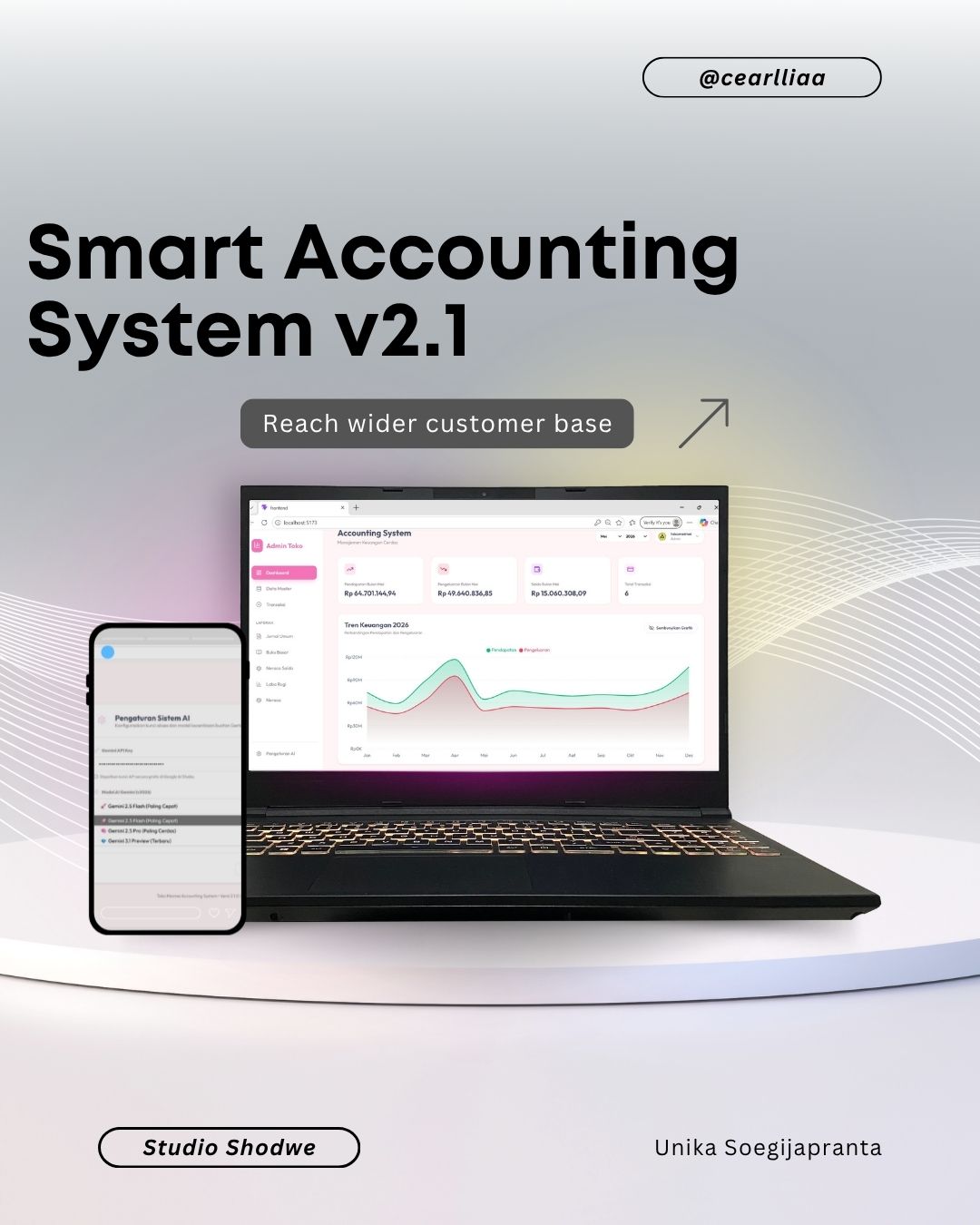 Smart Accounting System v2.1: Integrasi AI Gemini 2.5 & Dashboard Interaktif